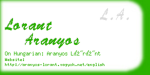 lorant aranyos business card